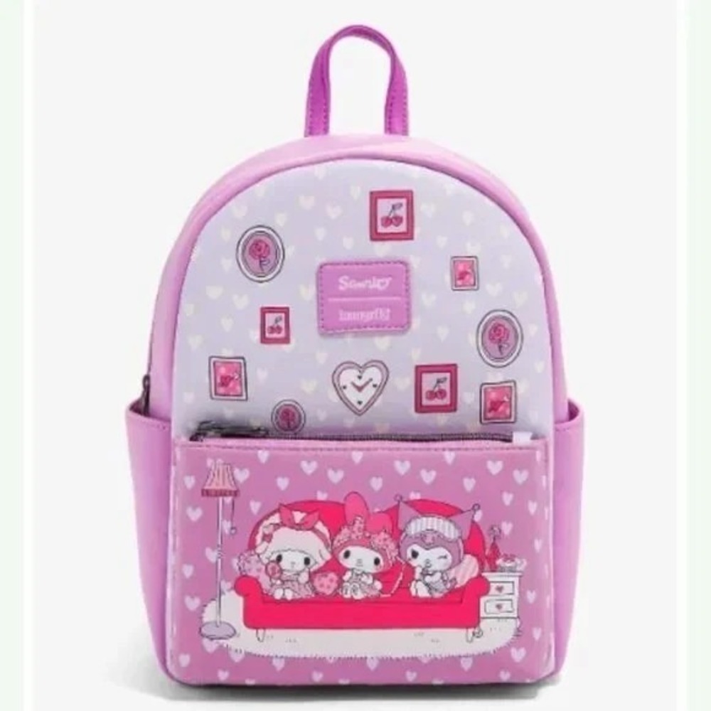 Loungefly My Melody & Kuromi Slumber Party Mini Backpack